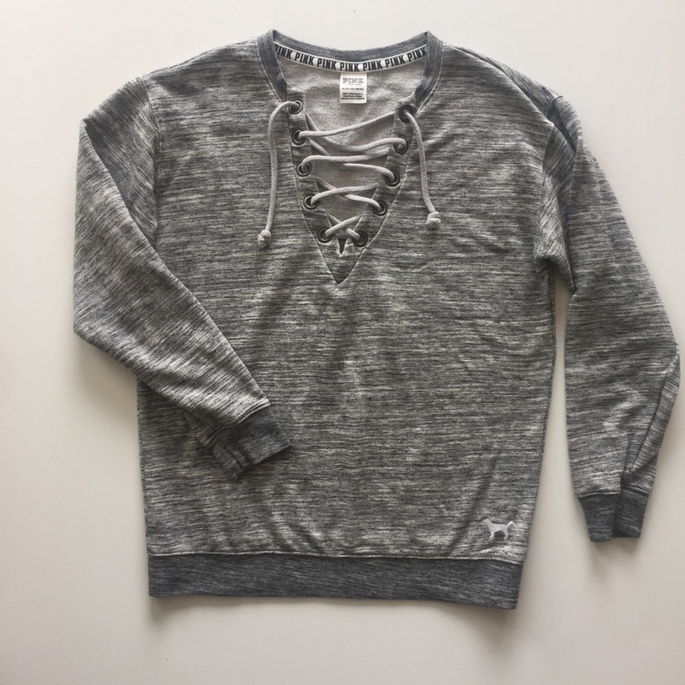 Victoria’s Secret Pink lace-up pullover sweatshirt - Picture 8 of 8